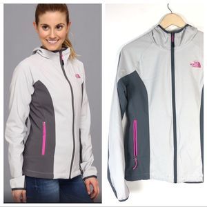 The North Face Nimble Hoodie Full Zip Gray Pink M